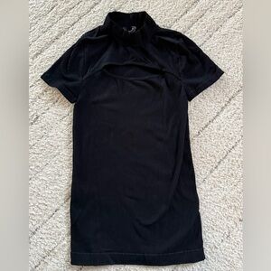 Bebe Black Ribbed Knit Top